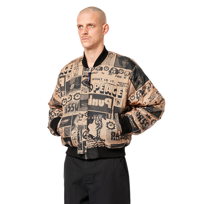 RASSVET(ラスベート)/ COLLAGE BOMBER JACKET -BLACK-