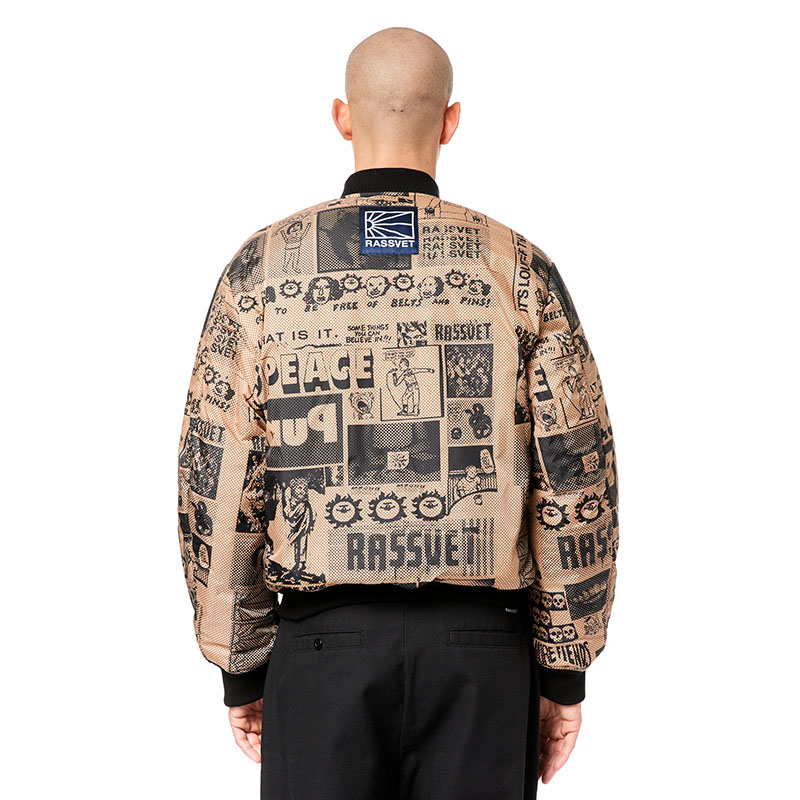 RASSVET(ラスベート)/ COLLAGE BOMBER JACKET -BLACK-