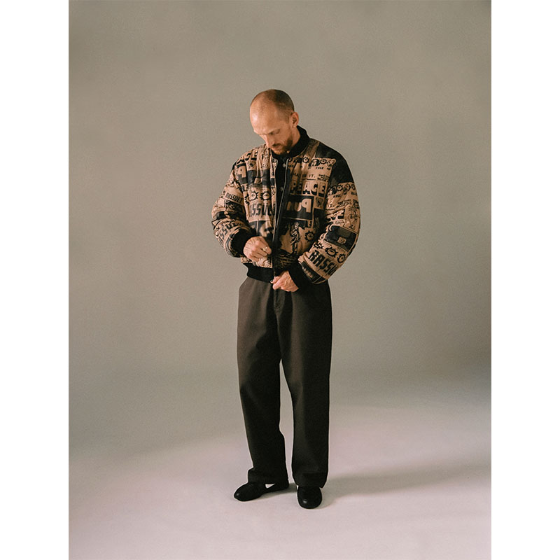 RASSVET(ラスベート)/ COLLAGE BOMBER JACKET -BLACK-