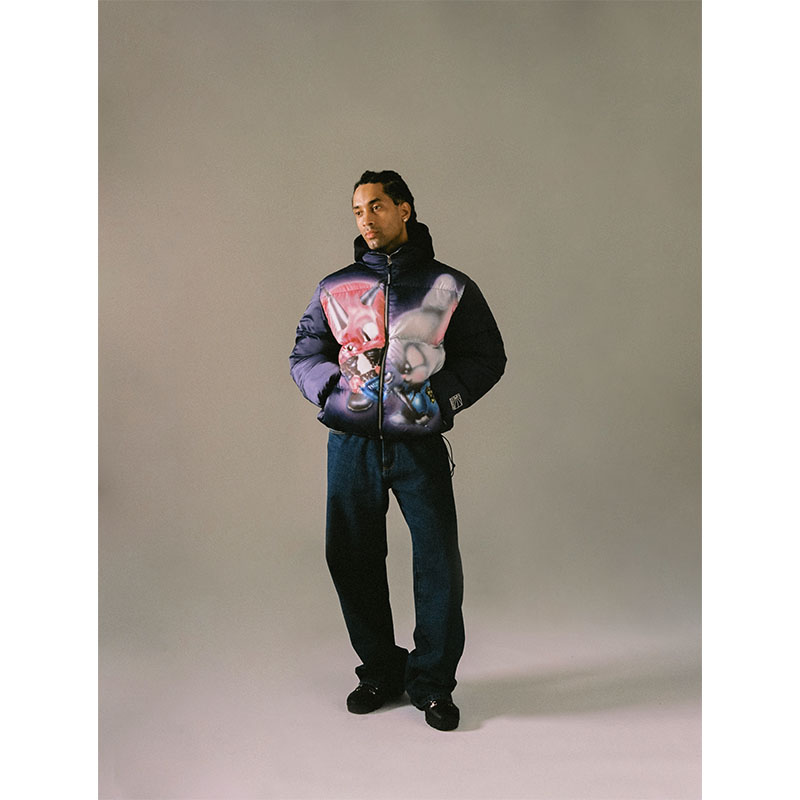 RASSVET(ラスベート)/ TROUBLE PUFFER JACKET -PURPLE-