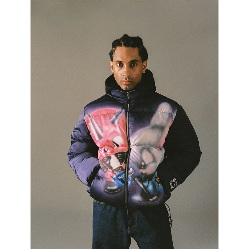 RASSVET(ラスベート)/ TROUBLE PUFFER JACKET -PURPLE-