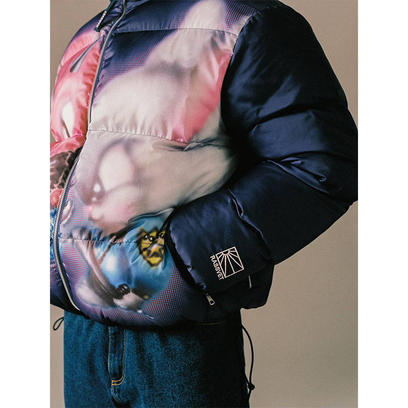 RASSVET(ラスベート)/ TROUBLE PUFFER JACKET -PURPLE-