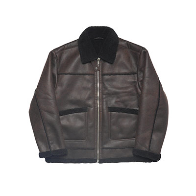 RASSVET(ラスベート)/ FAUX SHEARLING COAT LEATHER -BROWN-