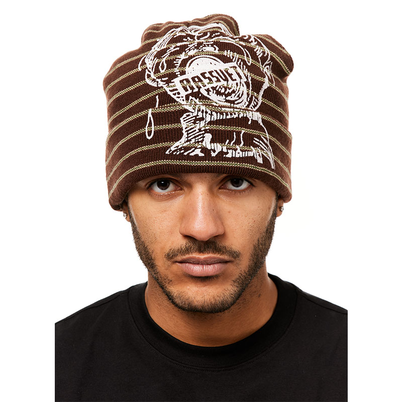 RASSVET(ラスベート)/ TERAS STRIPED BEANIE -BROWN-