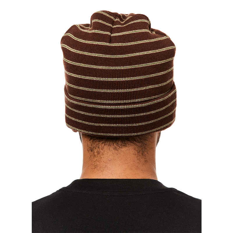 RASSVET(ラスベート)/ TERAS STRIPED BEANIE -BROWN-