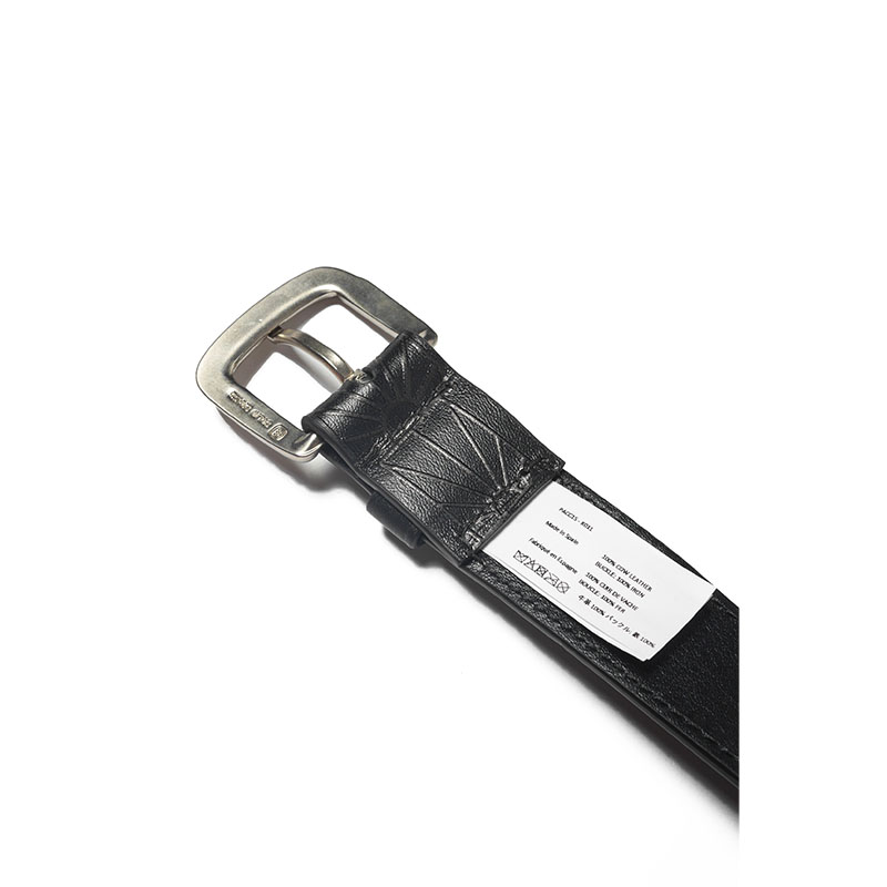RASSVET(ラスベート)/ RASSVET LOGO BELT LEATHER -BLACK-