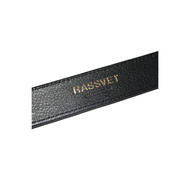 RASSVET(ラスベート)/ RASSVET LOGO BELT LEATHER -BLACK-