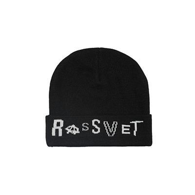 RASSVET(ラスベート)/ RASSVET LOGO BEANIE -BLACK-