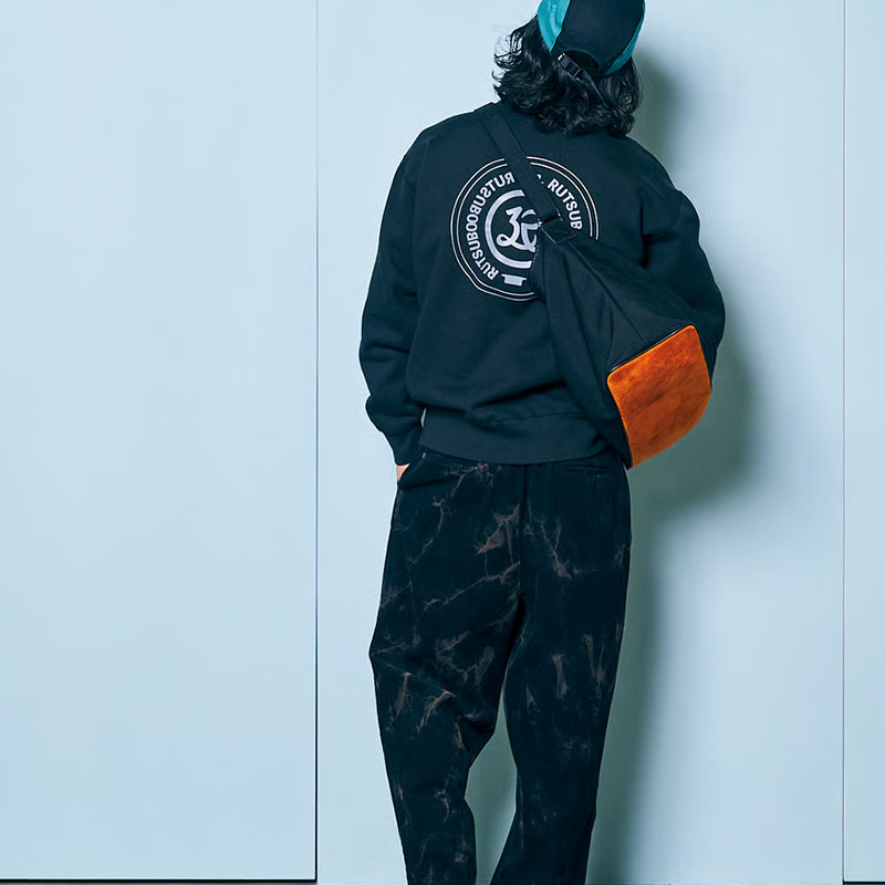 坩堝-RUTSUBO-(ルツボ)/ STAPLE CREW SWEAT -2.COLOR-