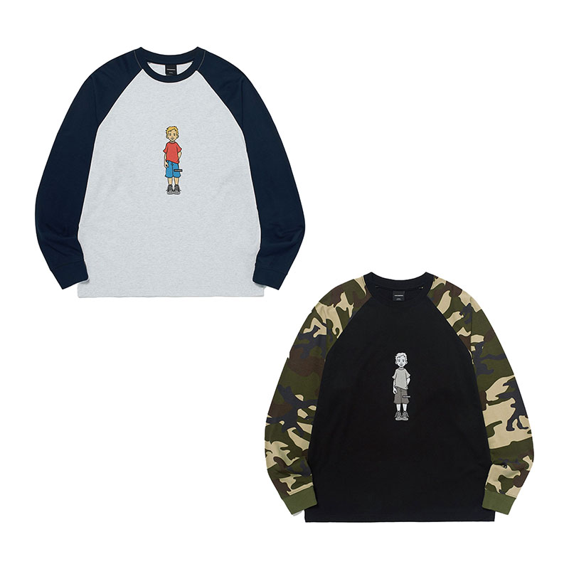 WKNDRS(ウィーケンダーズ)/ M4A1 RAGLAN LONG SLEEVE -2.COLOR-