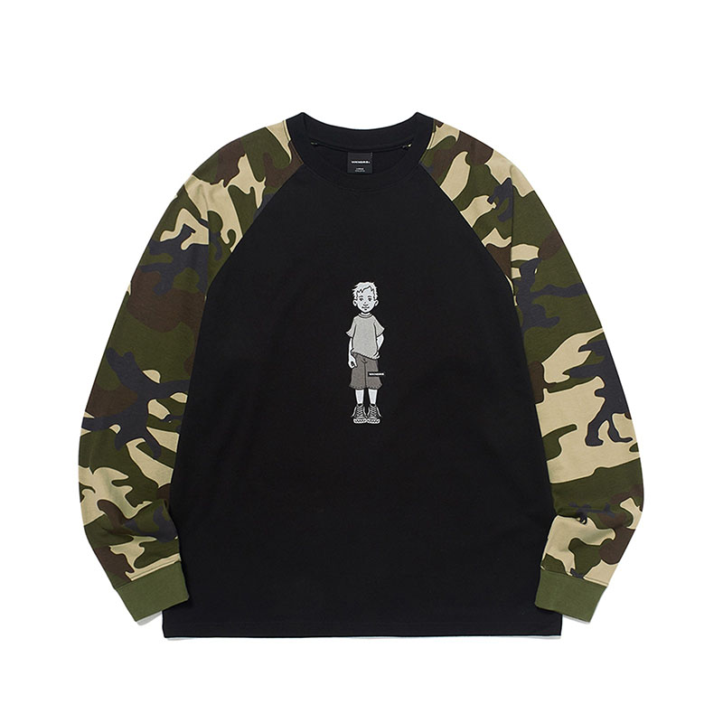 WKNDRS(ウィーケンダーズ)/ M4A1 RAGLAN LONG SLEEVE -2.COLOR-(BLACK)