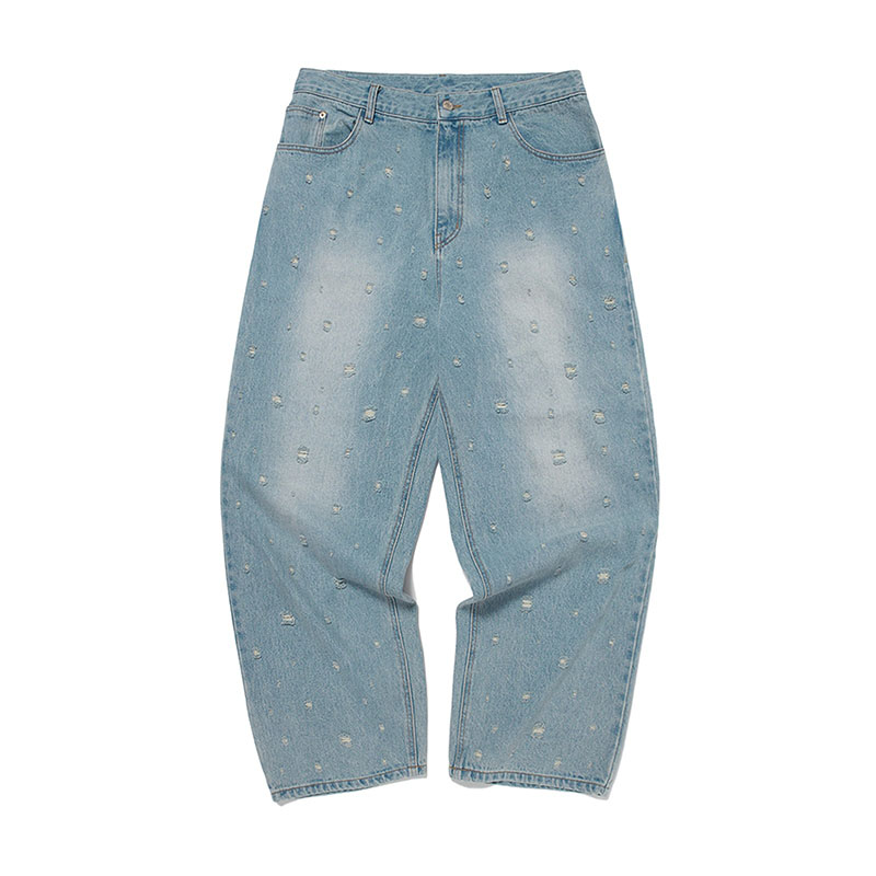 WKNDRS(ウィーケンダーズ)/ LAZER DAMAGED PANTS -L.DENIM-