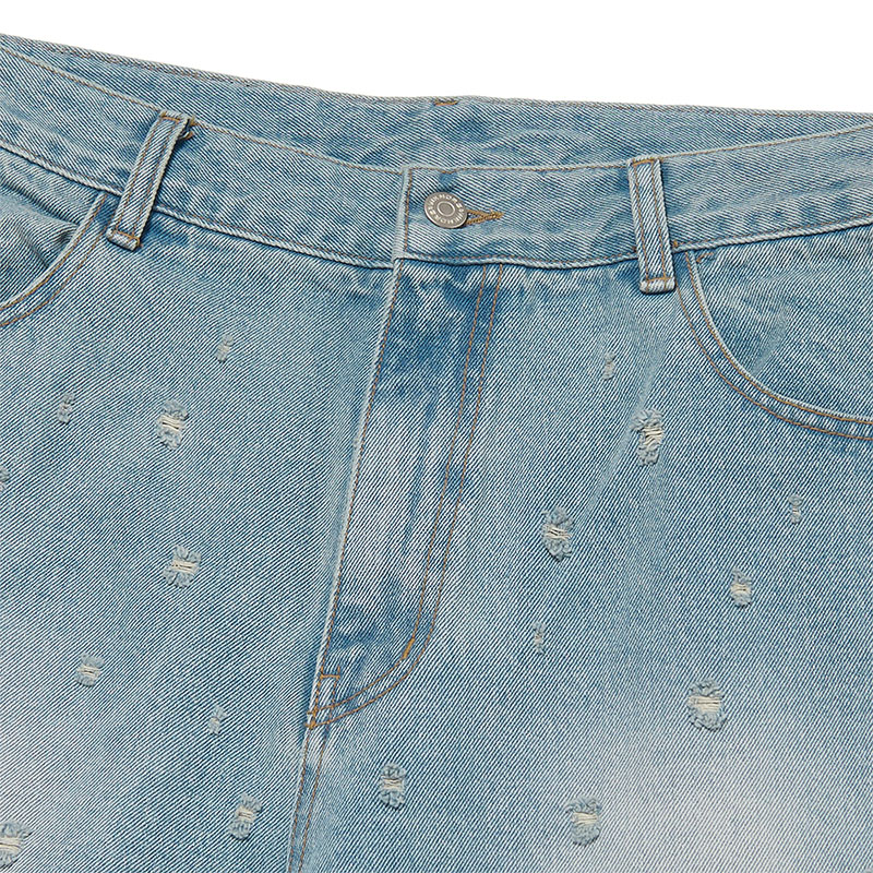 WKNDRS(ウィーケンダーズ)/ LAZER DAMAGED PANTS -L.DENIM-