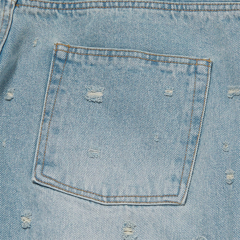 WKNDRS(ウィーケンダーズ)/ LAZER DAMAGED PANTS -L.DENIM-