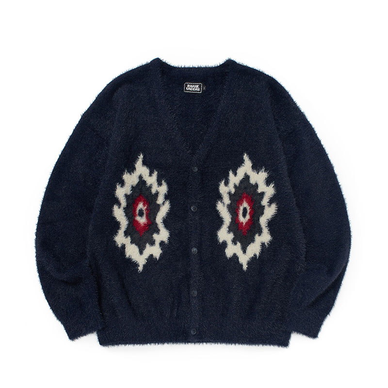 WKNDRS(ウィーケンダーズ)/ FLAME CARDIGAN -2.COLOR-(NAVY)