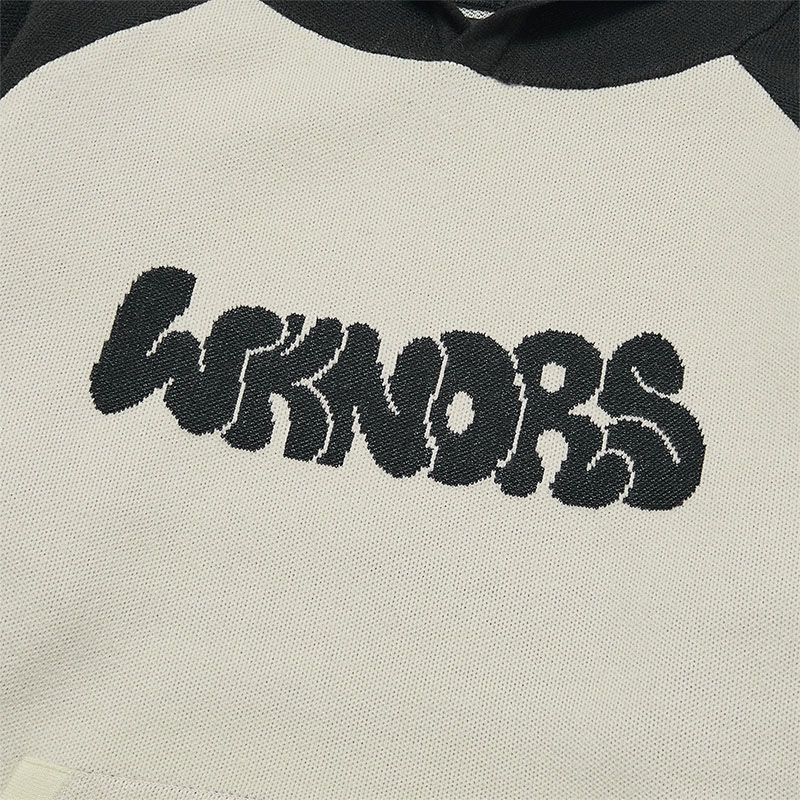 WKNDRS(ウィーケンダーズ)/ GRAFFITI LOGO KNITTED HOODIE -2.COLOR-