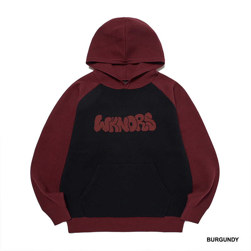 WKNDRS(ウィーケンダーズ)/ GRAFFITI LOGO KNITTED HOODIE -2.COLOR-