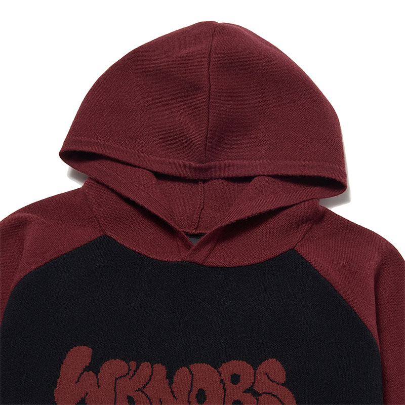 WKNDRS(ウィーケンダーズ)/ GRAFFITI LOGO KNITTED HOODIE -2.COLOR-