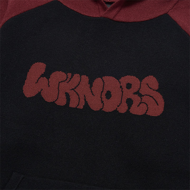 WKNDRS(ウィーケンダーズ)/ GRAFFITI LOGO KNITTED HOODIE -2.COLOR-