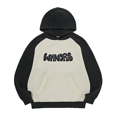 WKNDRS(ウィーケンダーズ)/ GRAFFITI LOGO KNITTED HOODIE -2.COLOR-