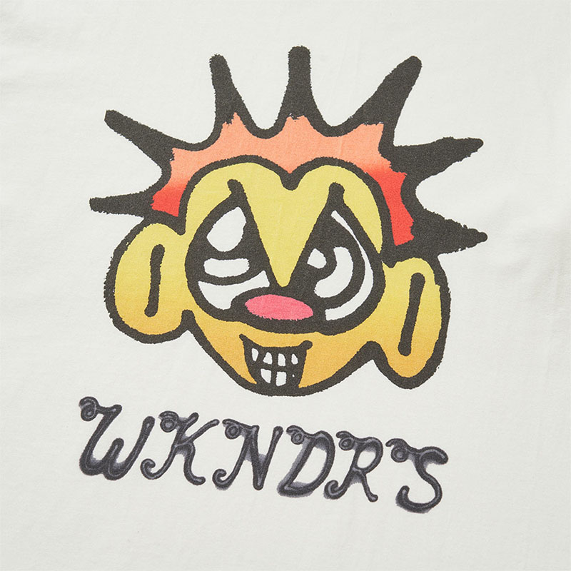 WKNDRS(ウィーケンダーズ)/ FACE LOGO PIGMENT T-SHIRT -2.COLOR-