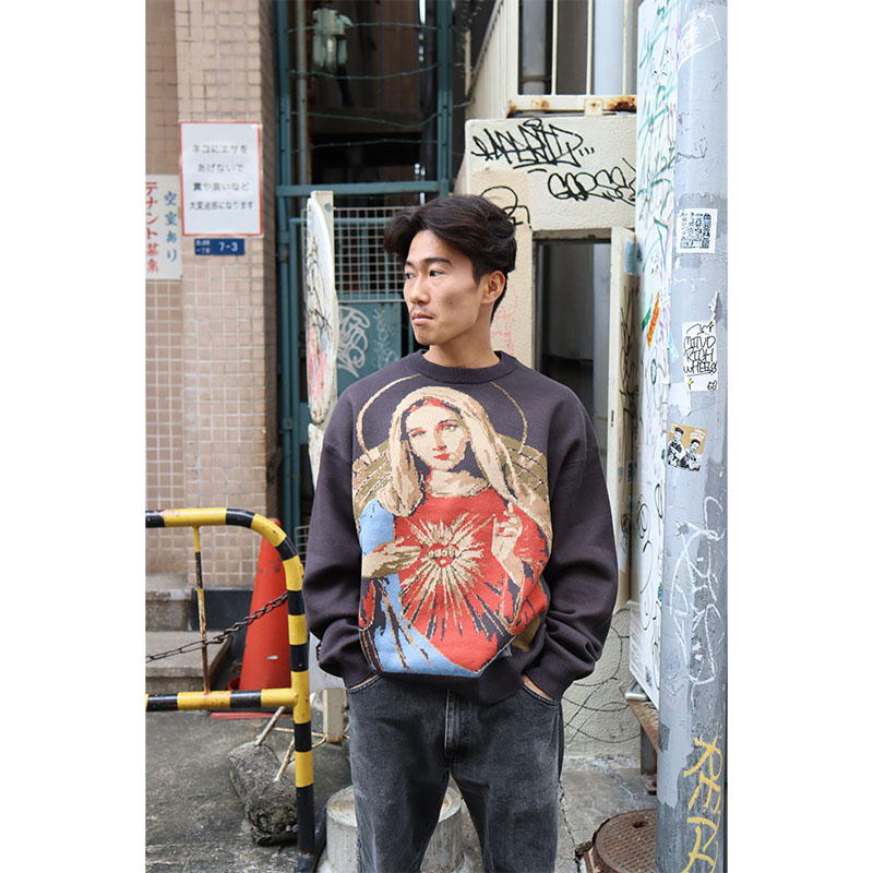 FLIP THE SCRIPT(フリップザスクリプト)/ HEART KNIT CREW -2.COLOR-