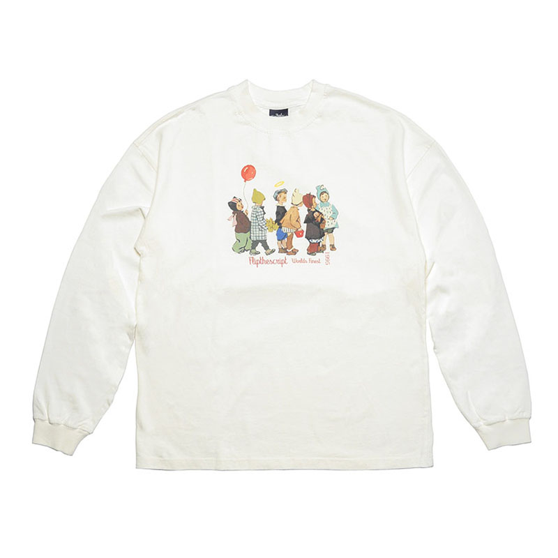 FLIP THE SCRIPT(フリップザスクリプト)/ BALLOON WASH LS TEE -3.COLOR-(WHITE)