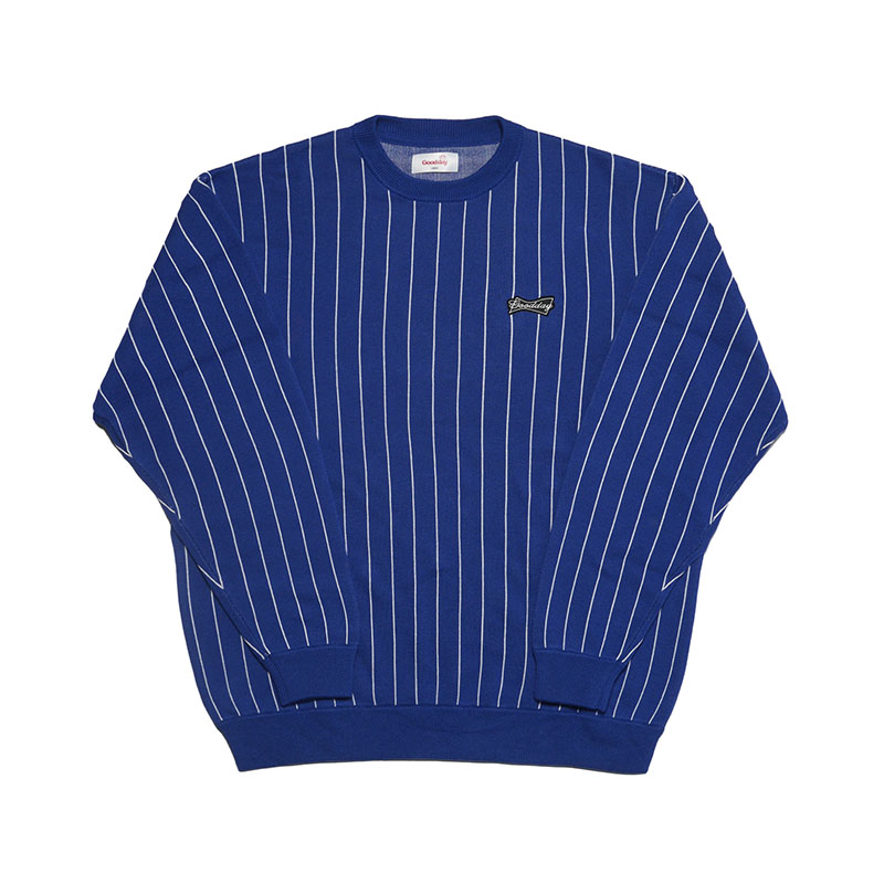 GOOD DAY(グッデイ)/ STRIPE CREW KNIT -3.COLOR-(BLUE)