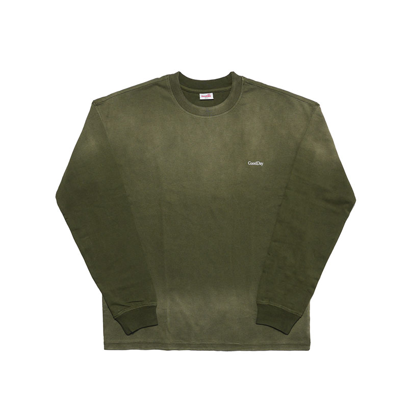 GOOD DAY(グッデイ)/ FADE BORDER LS TEE -3.COLOR-(OLIVE)