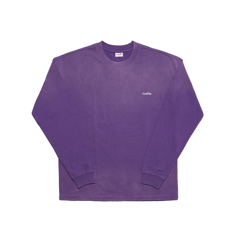 GOOD DAY(グッデイ)/ FADE BORDER LS TEE -3.COLOR-(PURPLE)
