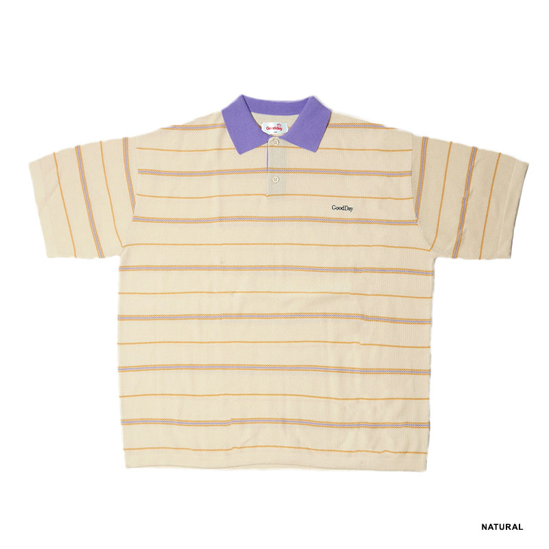 GOOD DAY(グッデイ)/ BORDER SS KNIT POLO -3.COLOR-