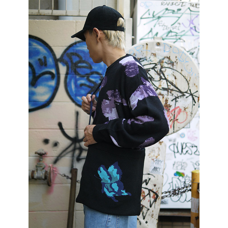MONTLEY(モーレー)/ MSF “BUTTERFLY” KNIT SACOCHE -BLACK-