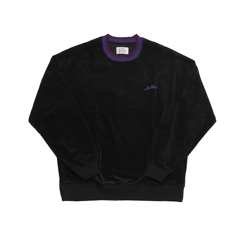 MONTLEY(モーレー)/ CORDUROY CREW -3.COLOR-(BLACK)