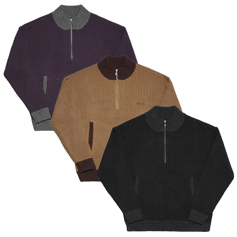 MONTLEY(モーレー)/ HALF ZIP KNIT -3.COLOR-