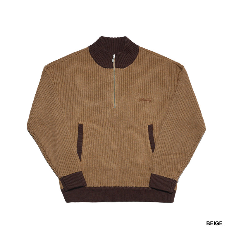 MONTLEY(モーレー)/ HALF ZIP KNIT -3.COLOR-