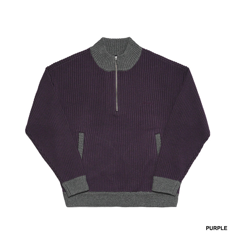 MONTLEY(モーレー)/ HALF ZIP KNIT -3.COLOR-