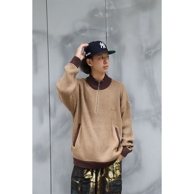 MONTLEY(モーレー)/ HALF ZIP KNIT -3.COLOR-