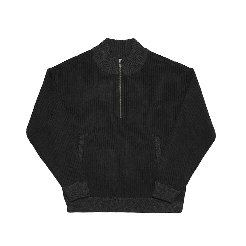MONTLEY(モーレー)/ HALF ZIP KNIT -3.COLOR-(BLACK)