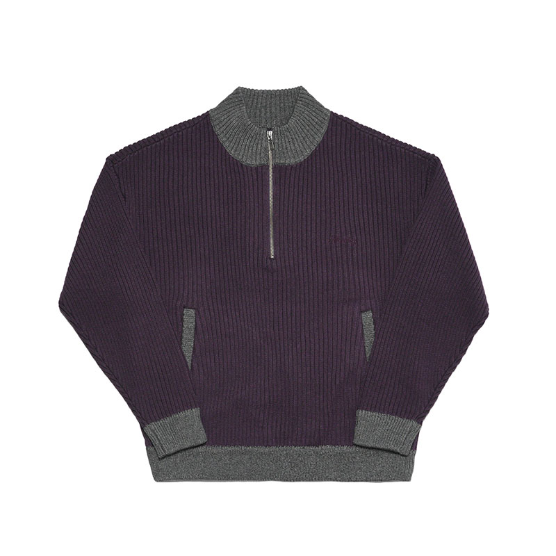 MONTLEY(モーレー)/ HALF ZIP KNIT -3.COLOR-(PURPLE)