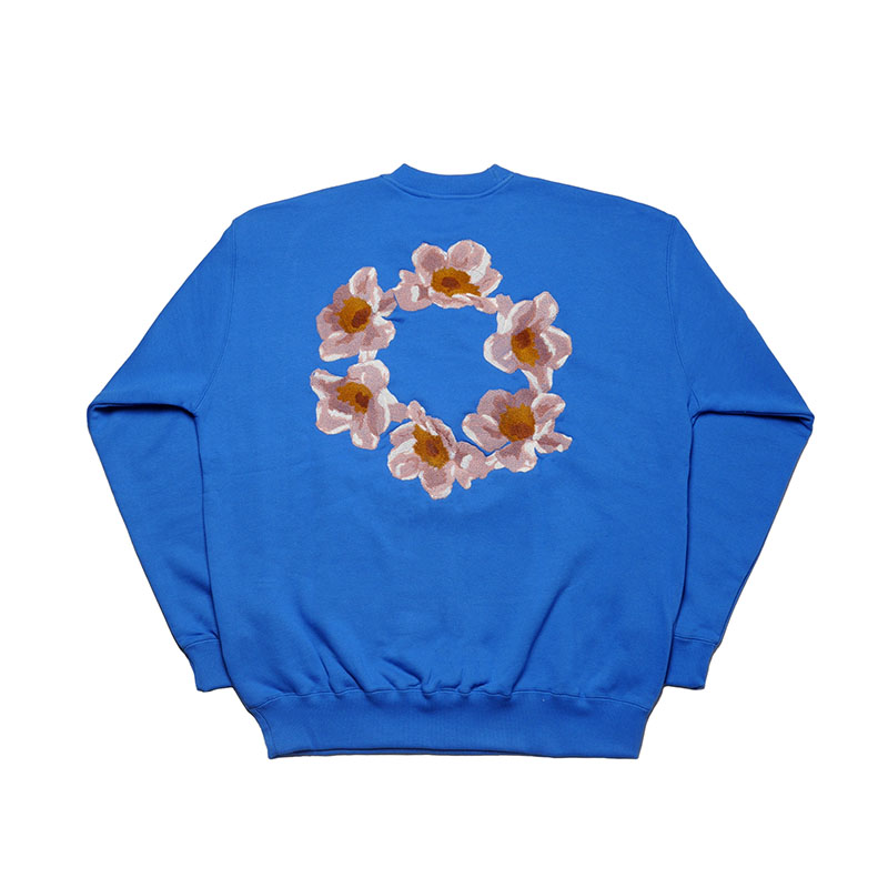 MONTLEY(モーレー)/ CIRCLE FLOWER CREW SW -3.COLOR-(BLUE)