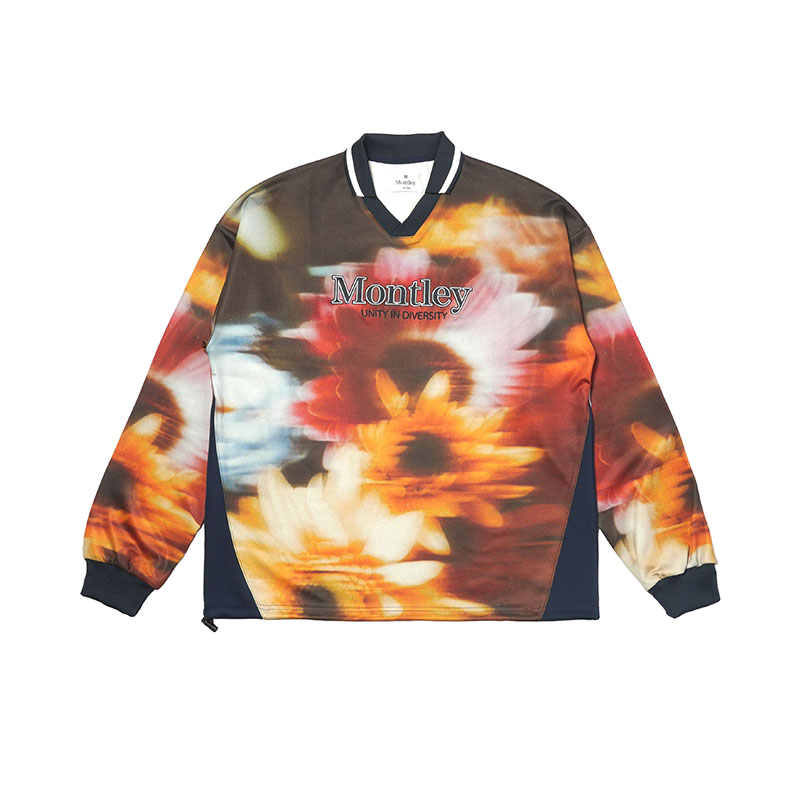 MONTLEY(モーレー)/ FLOWER GAME LS SHIRT -2.COLOR-(NAVY)