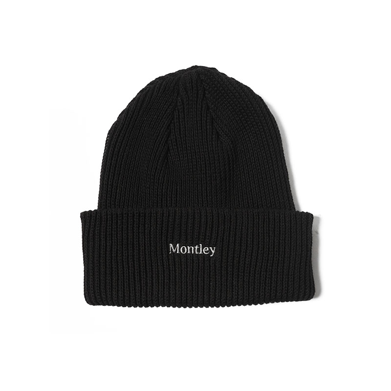 MONTLEY(モーレー)/ LOGO KNIT CAP -3.COLOR-(BLACK)