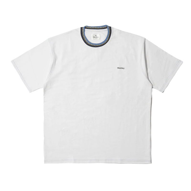 MONTLEY(モーレー)/ PATTERN RIB SS TEE -3.COLOR-(WHITE)