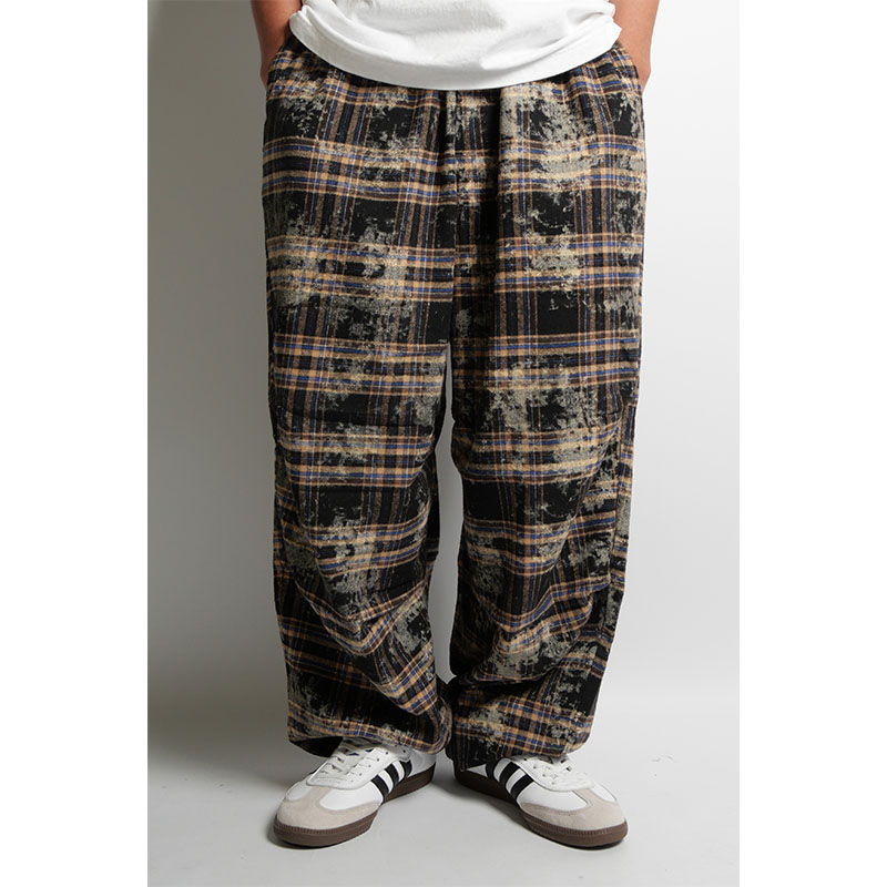 Cheers(チアーズ)/ WT CHECK PANTS -BLACK-