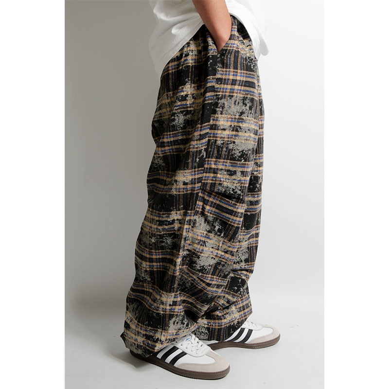 Cheers(チアーズ)/ WT CHECK PANTS -BLACK-