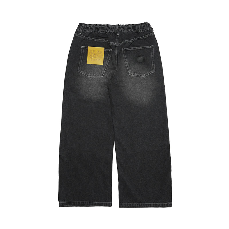 Cheers(チアーズ)/ BAGGY DENIM PANTS -U.BLACK-