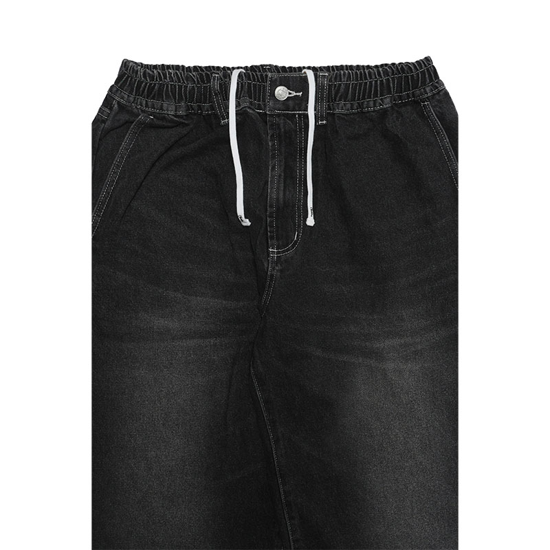 Cheers(チアーズ)/ BAGGY DENIM PANTS -U.BLACK-