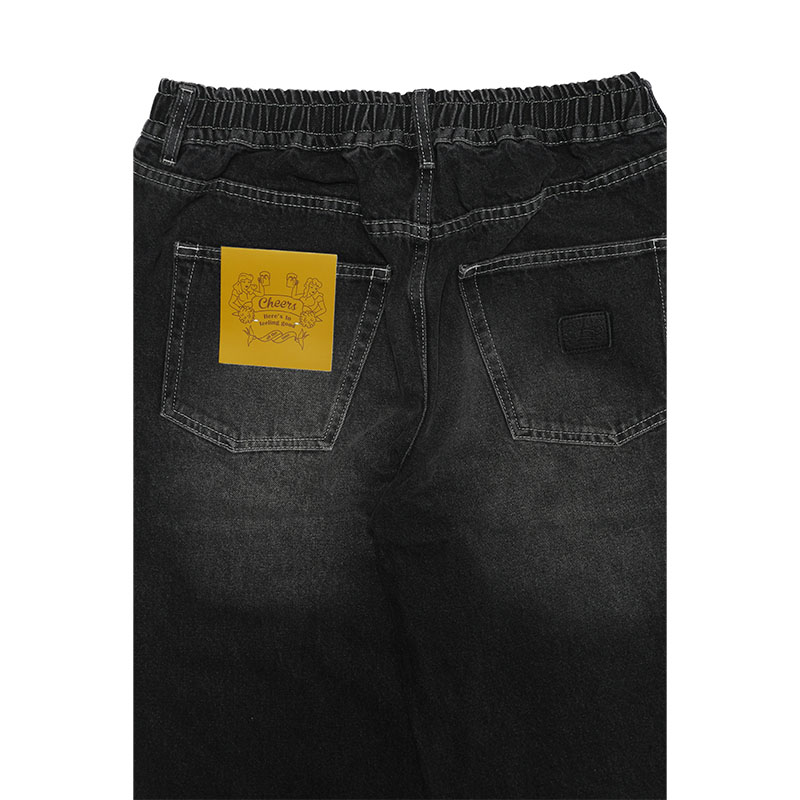 Cheers(チアーズ)/ BAGGY DENIM PANTS -U.BLACK-