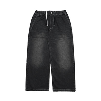 Cheers(チアーズ)/ BAGGY DENIM PANTS -U.BLACK-