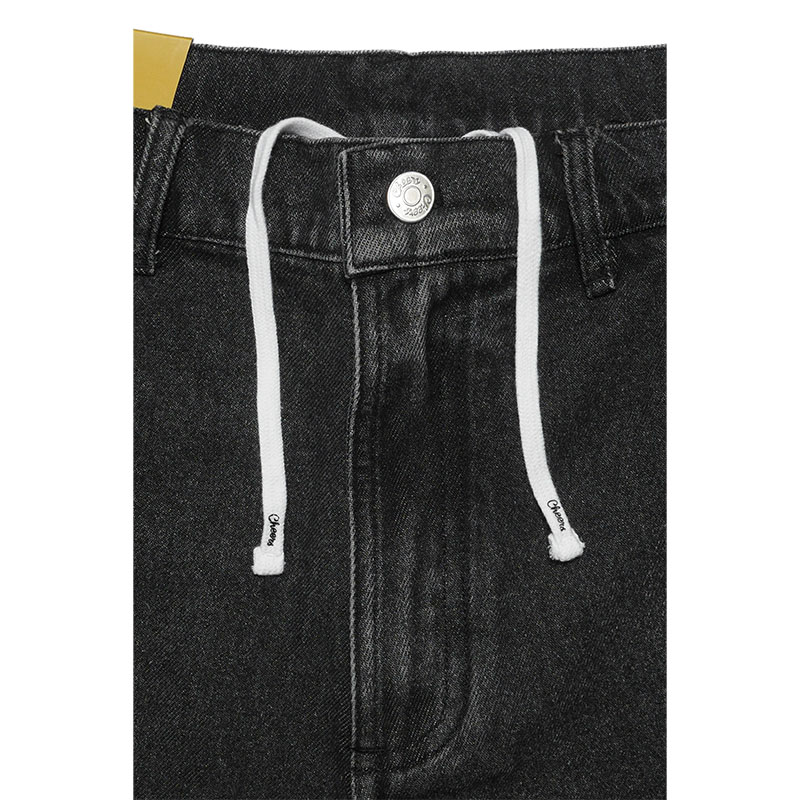 Cheers(チアーズ)/ W KNEE BIG DENIM SHORTS -W.BLACK-